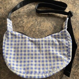 Baggu Gingham Print Small Crescent Bag